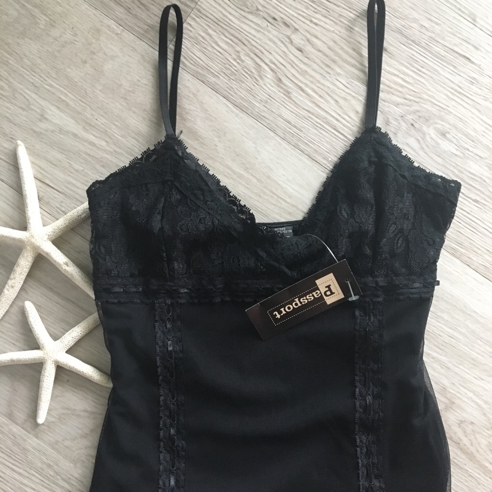Feminine Black Camisole Top